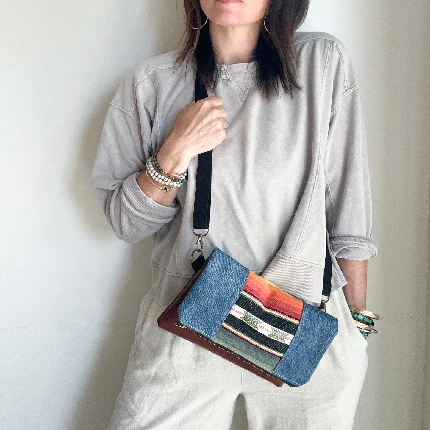FOLDOVER CROSSBODY - Desert Horizon/Denim