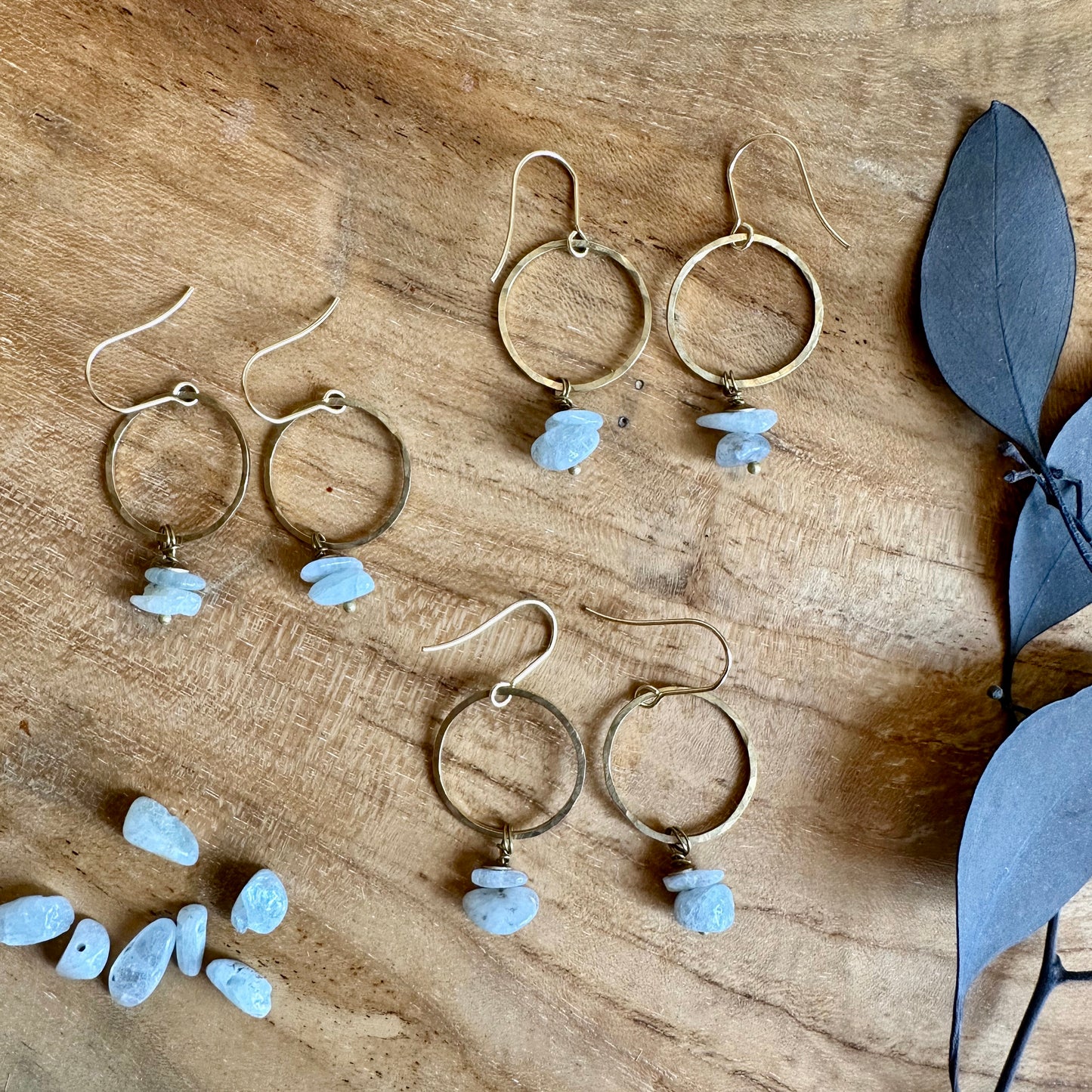 AQUAMARINE STONE DANGLES