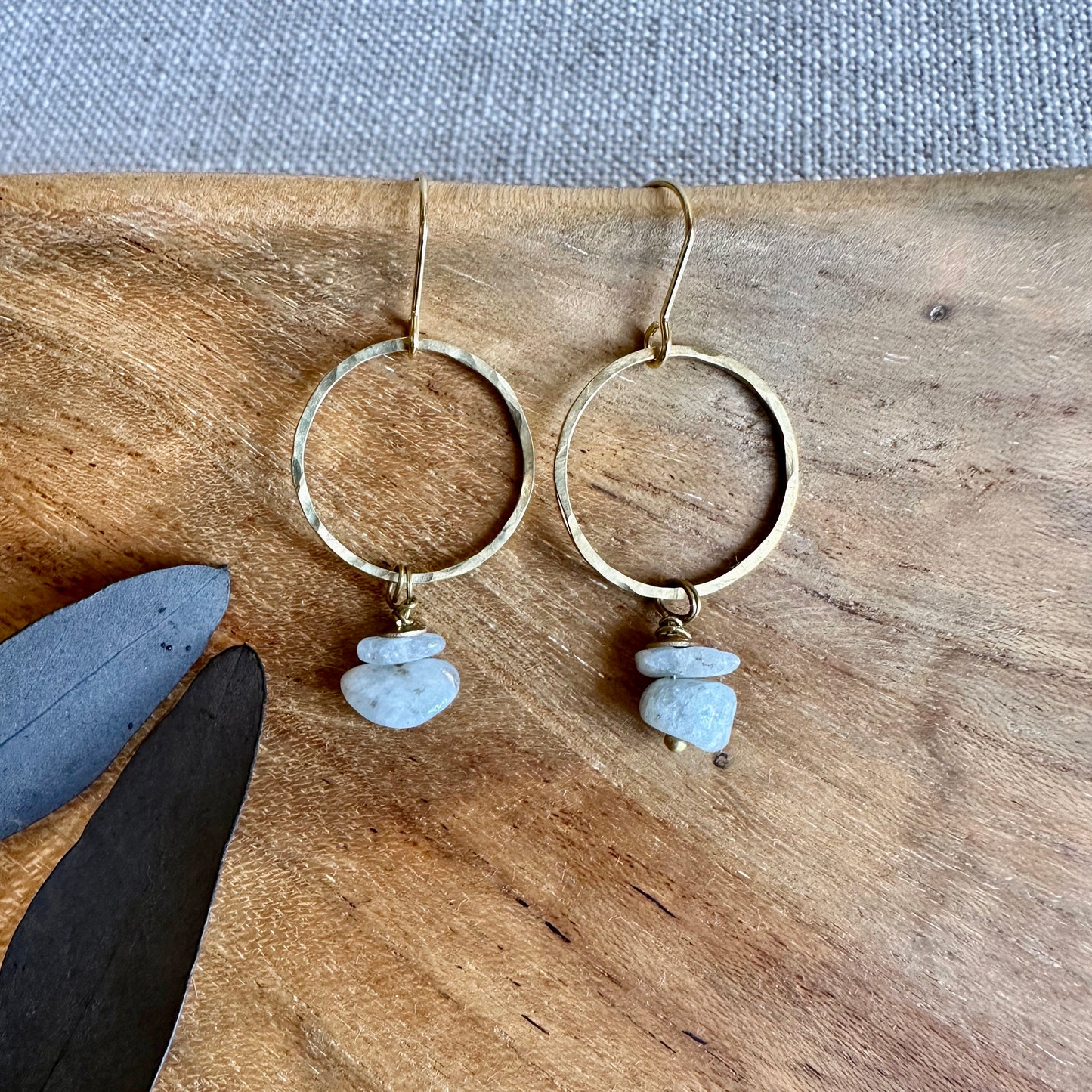 AQUAMARINE STONE DANGLES