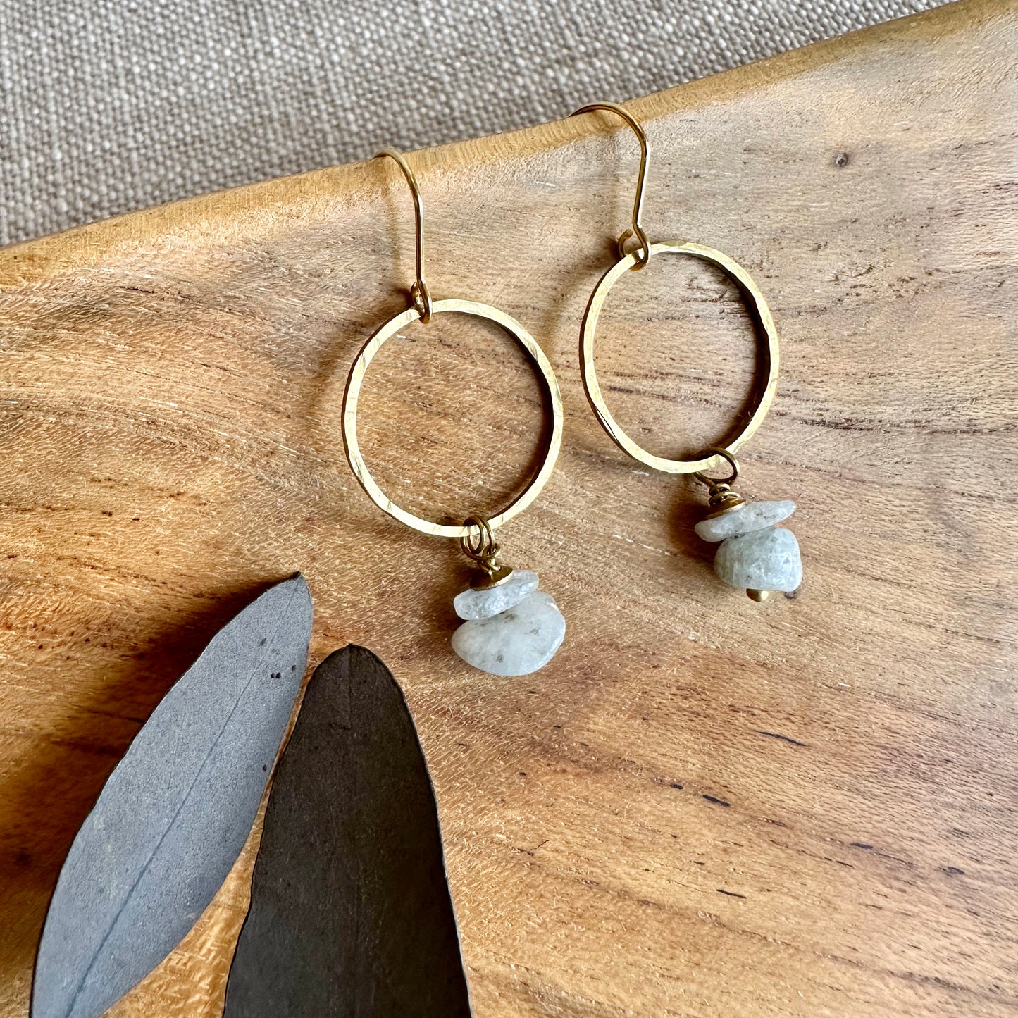 AQUAMARINE STONE DANGLES