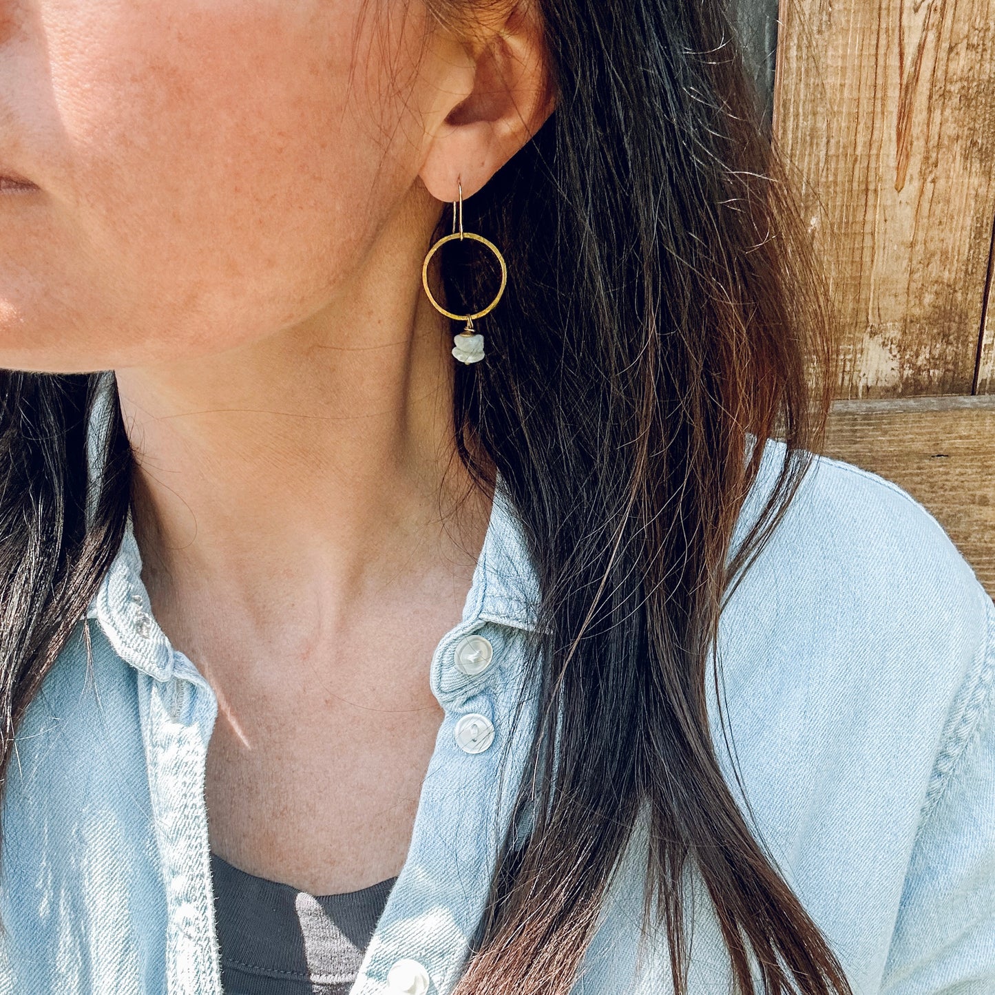 AQUAMARINE STONE DANGLES