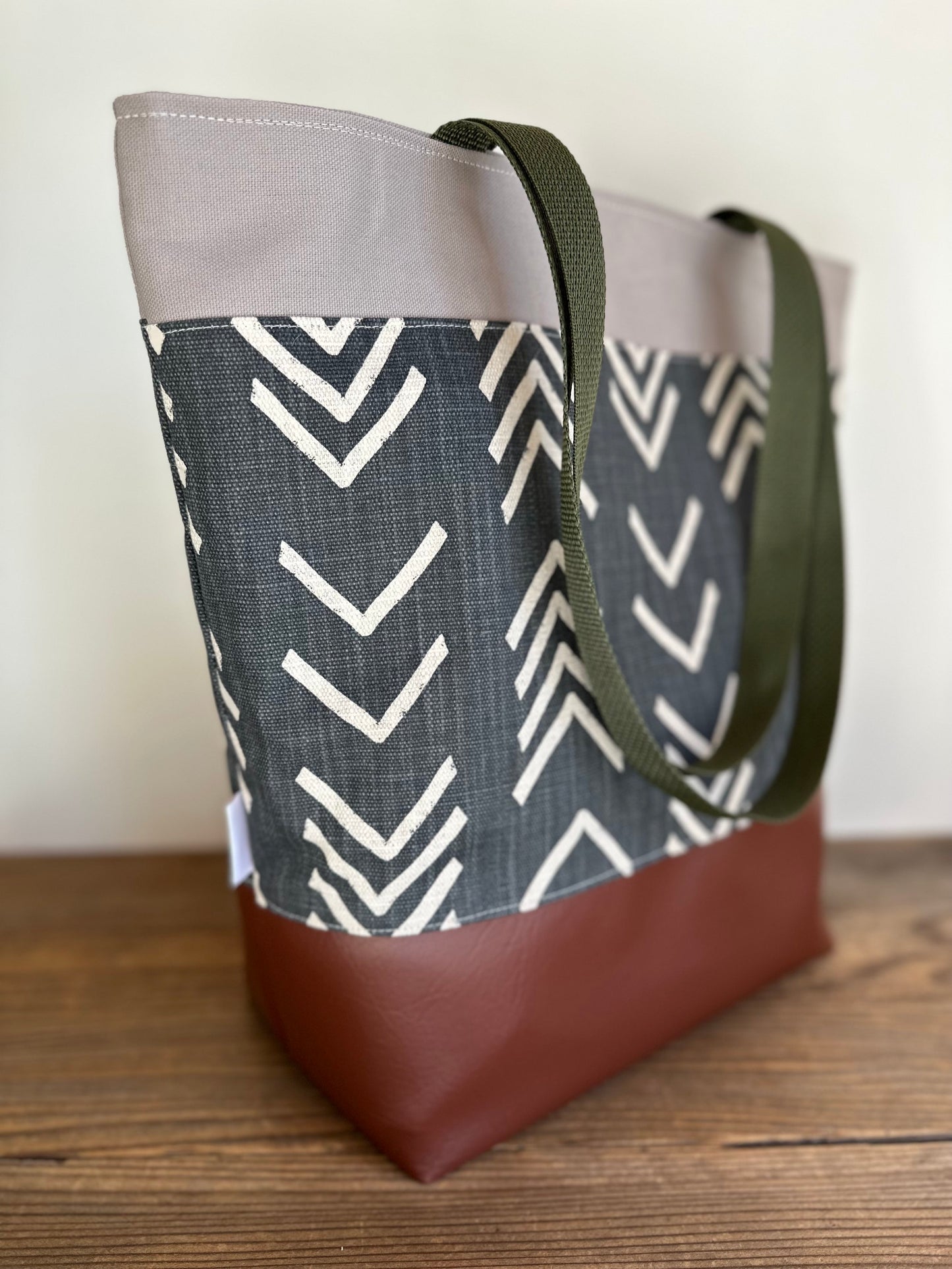 Black Mudcloth Tote