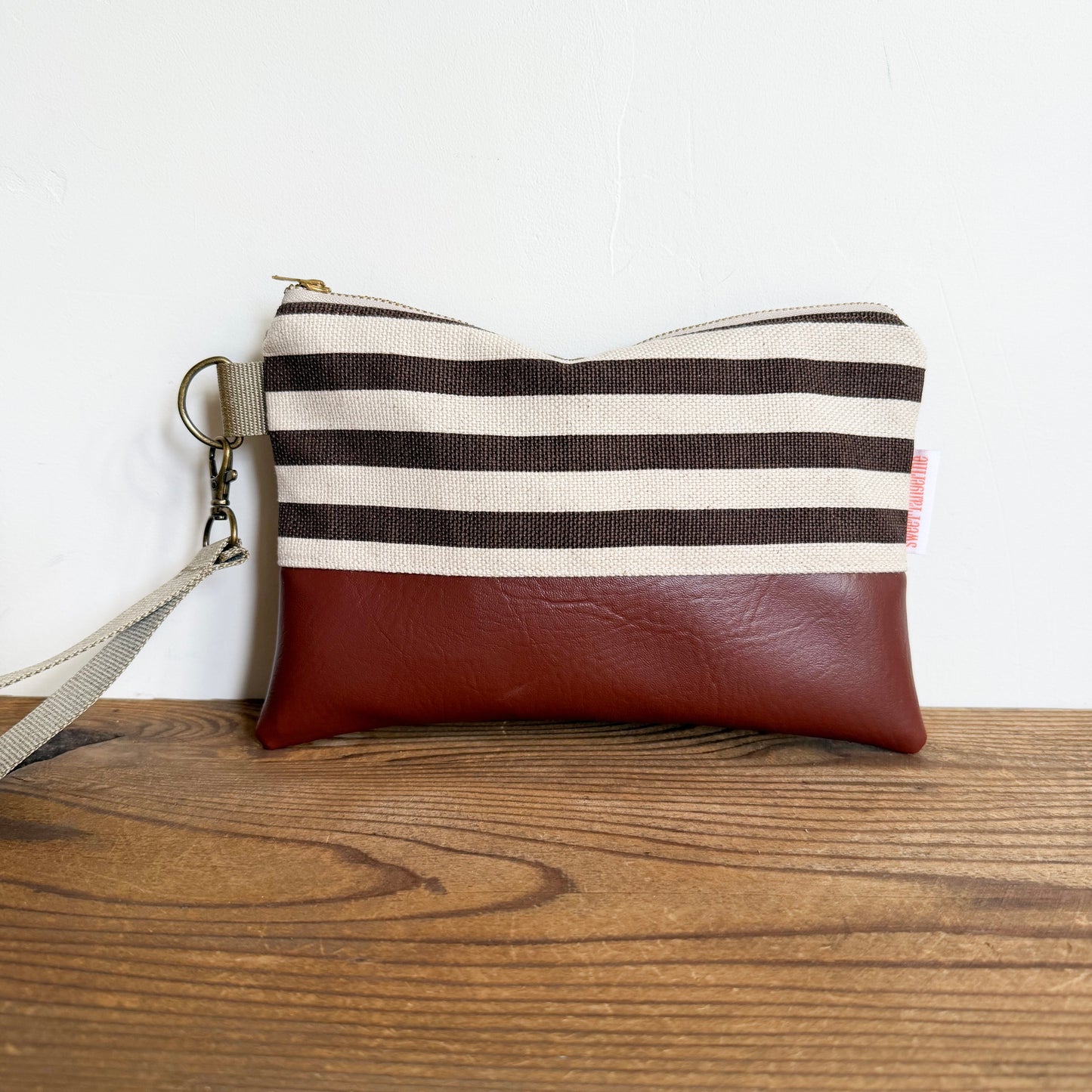WRISTLET- Brown Stripe/Moss Corduroy