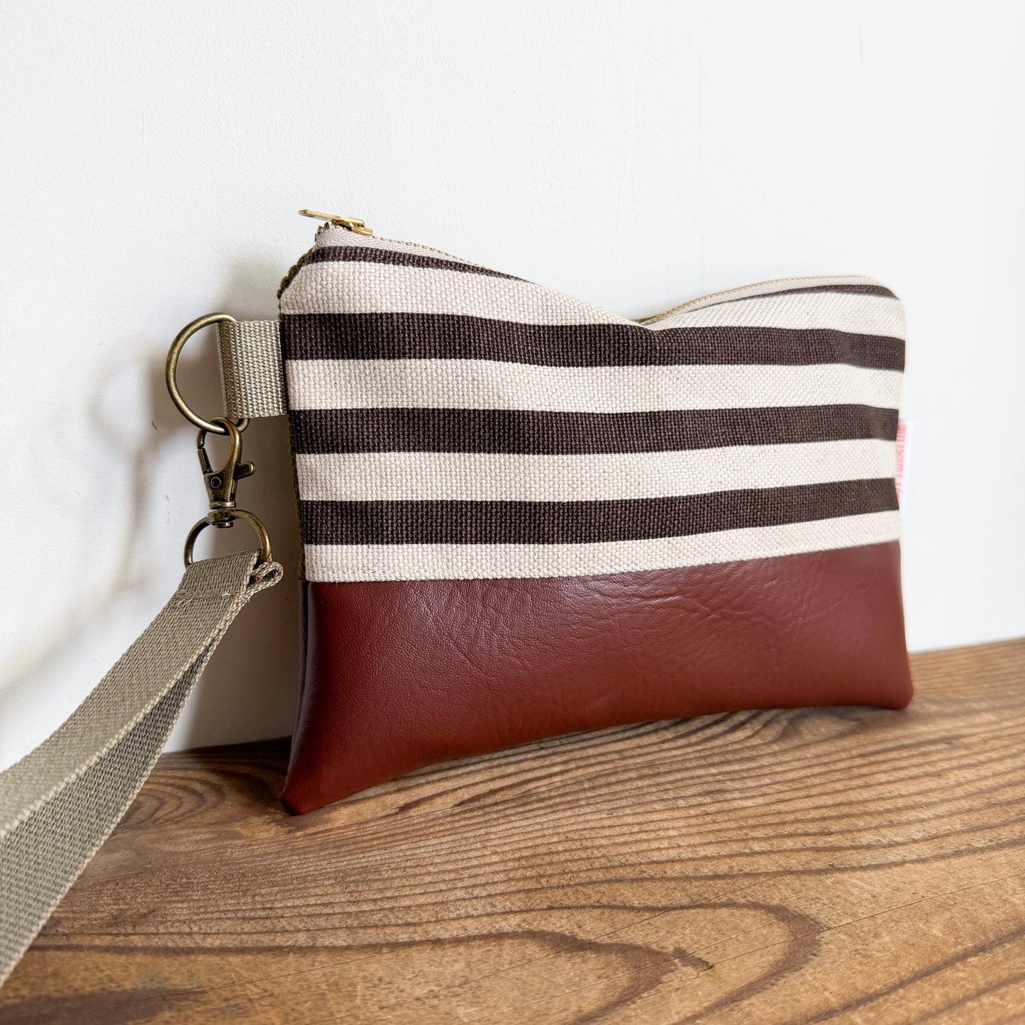 WRISTLET- Brown Stripe/Moss Corduroy