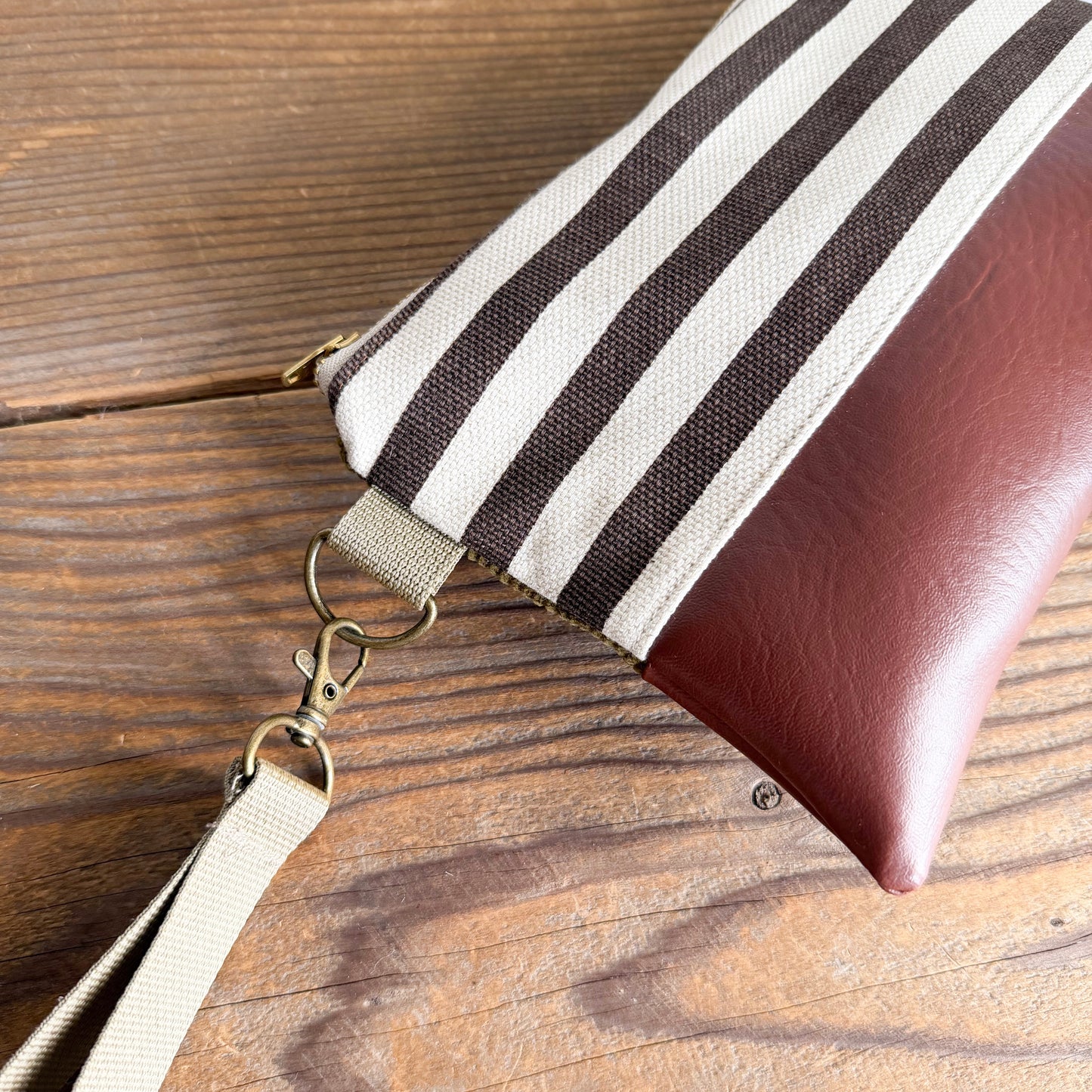 WRISTLET- Brown Stripe/Moss Corduroy