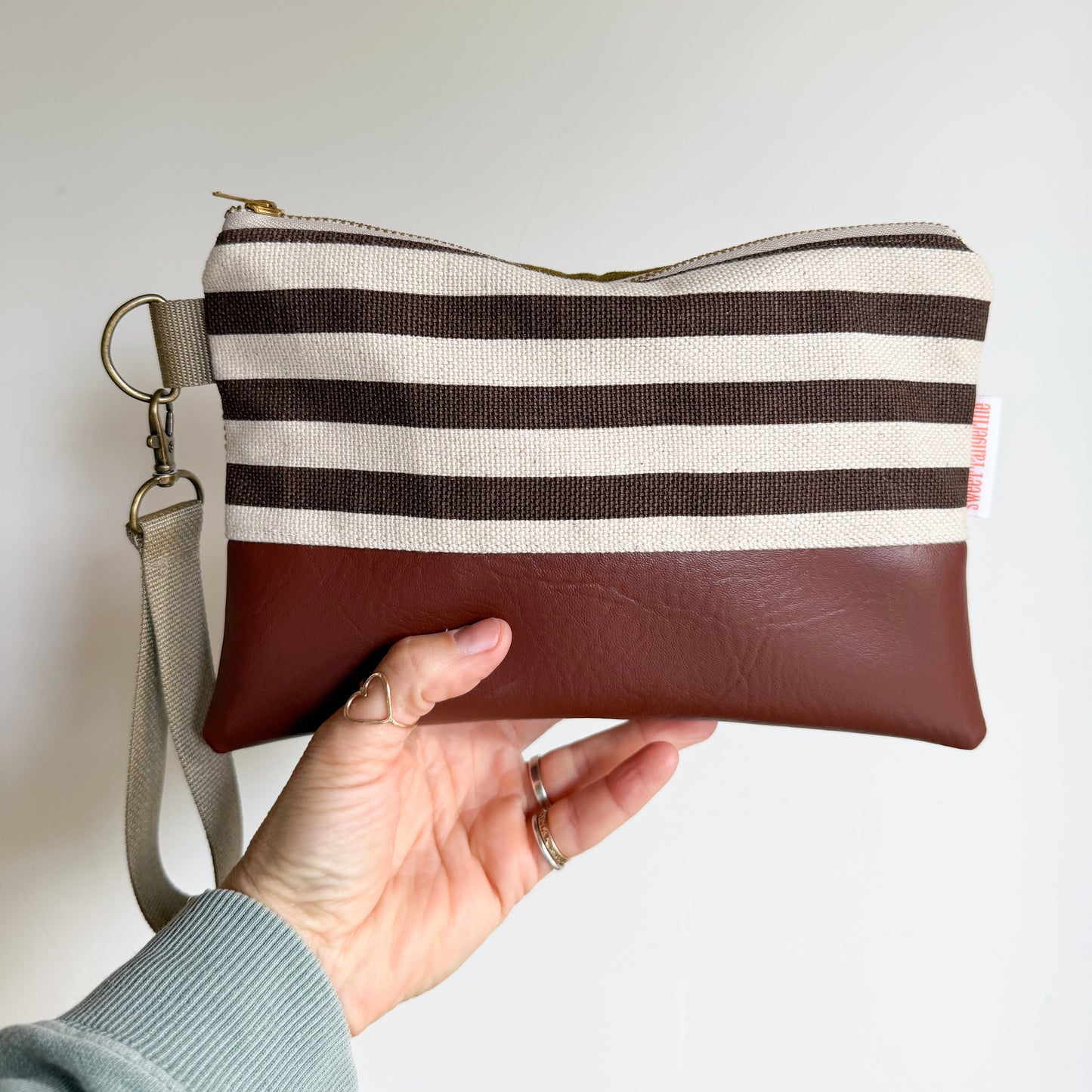 WRISTLET- Brown Stripe/Moss Corduroy