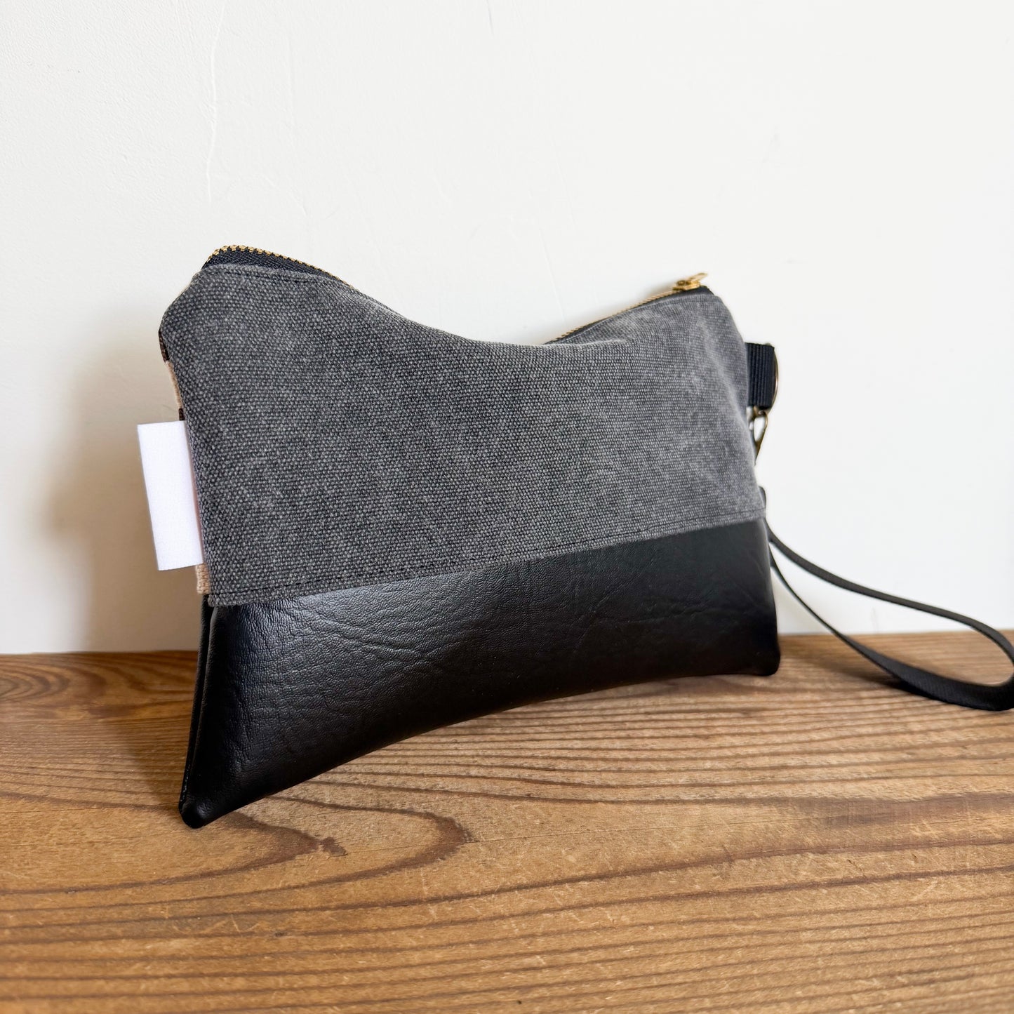 WRISTLET- Brown Stripe/Black Stonewashed Canvas