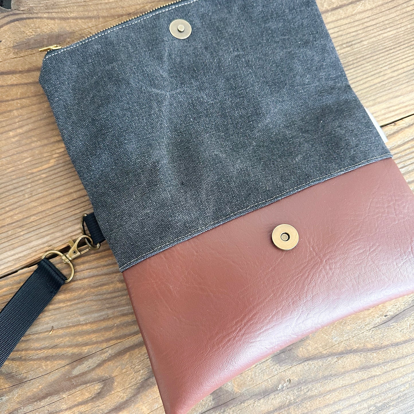 FOLDOVER CLUTCH- Floral/Mudcloth/Linen