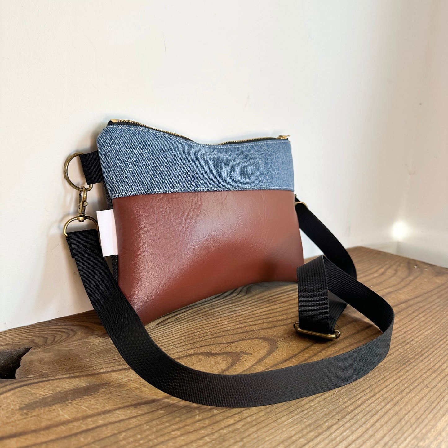SMALL CROSSBODY - Navy Bloom + Charcoal Stonewashed + Denim