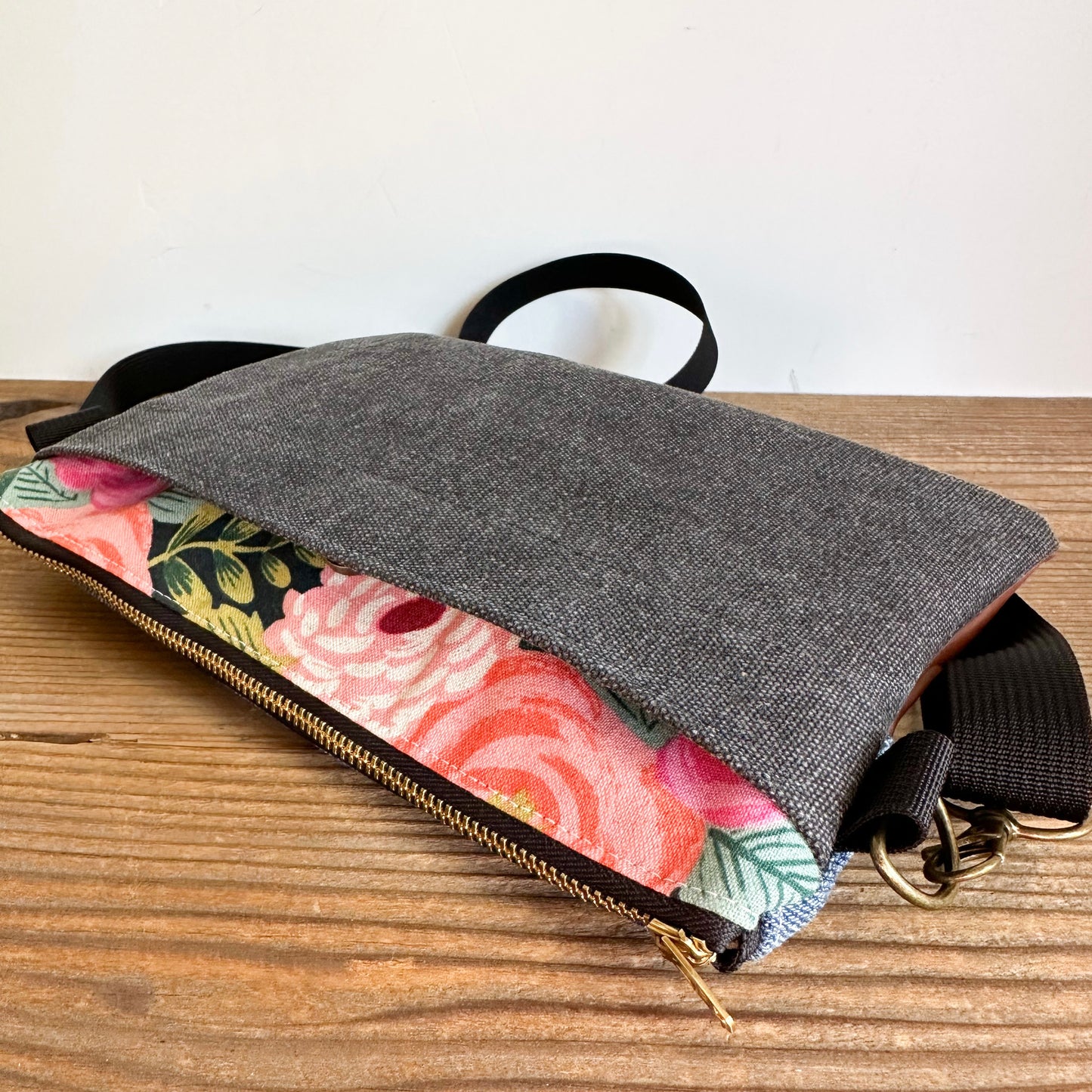 SMALL CROSSBODY - Navy Bloom + Charcoal Stonewashed + Denim