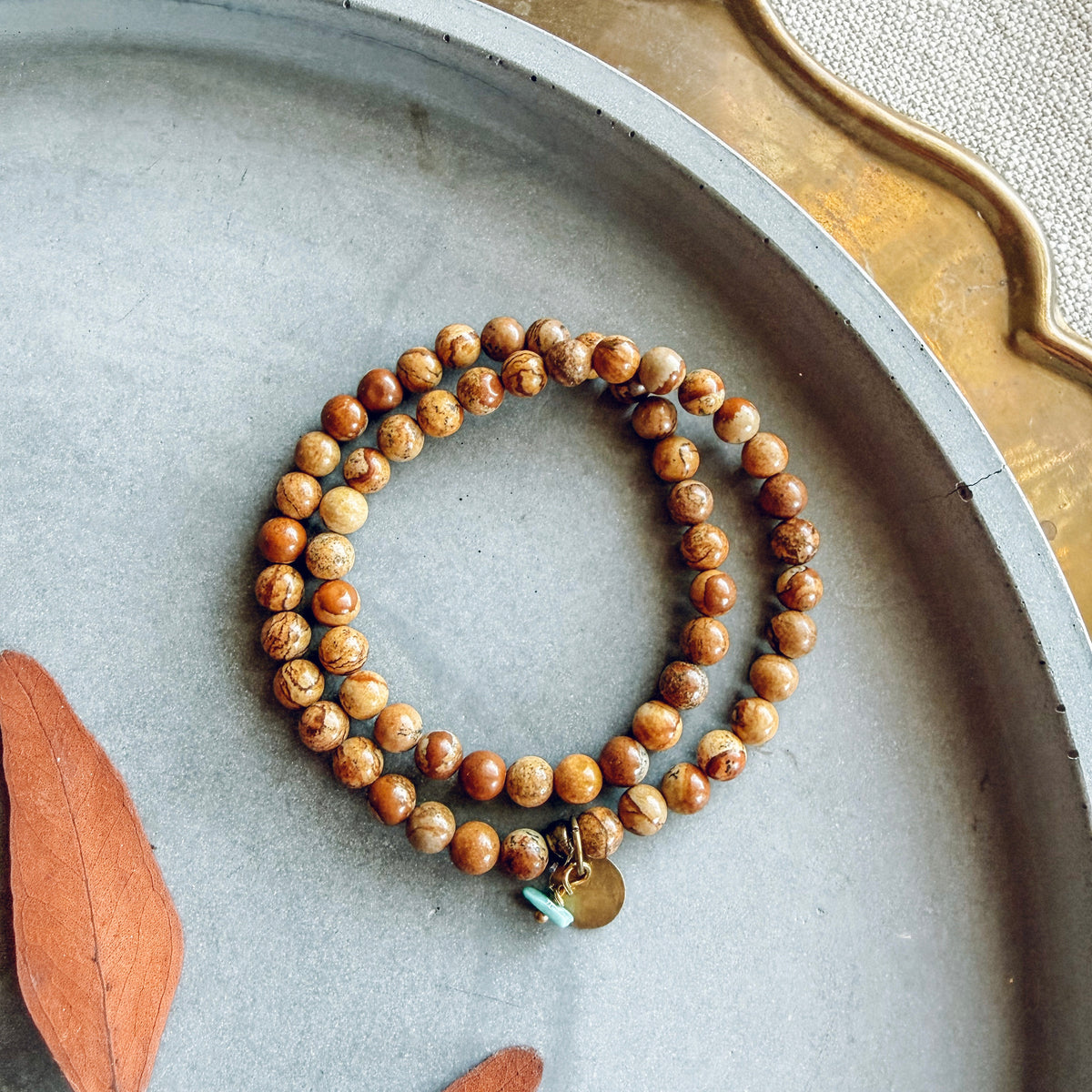 JASPER BEADED WRAP BRACELET