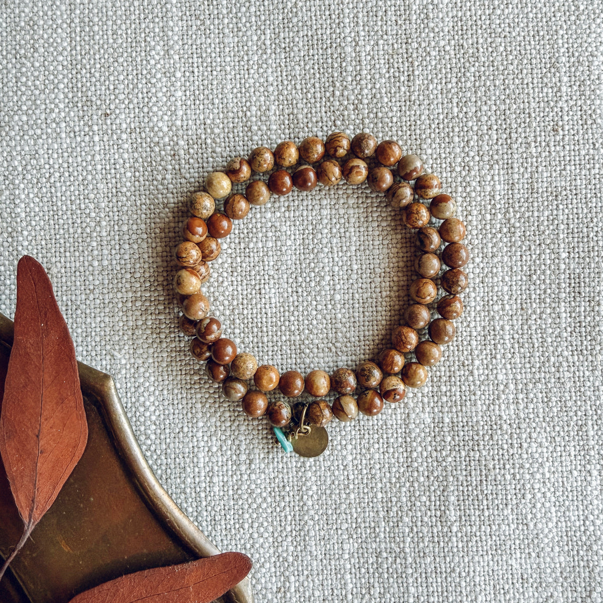 JASPER BEADED WRAP BRACELET