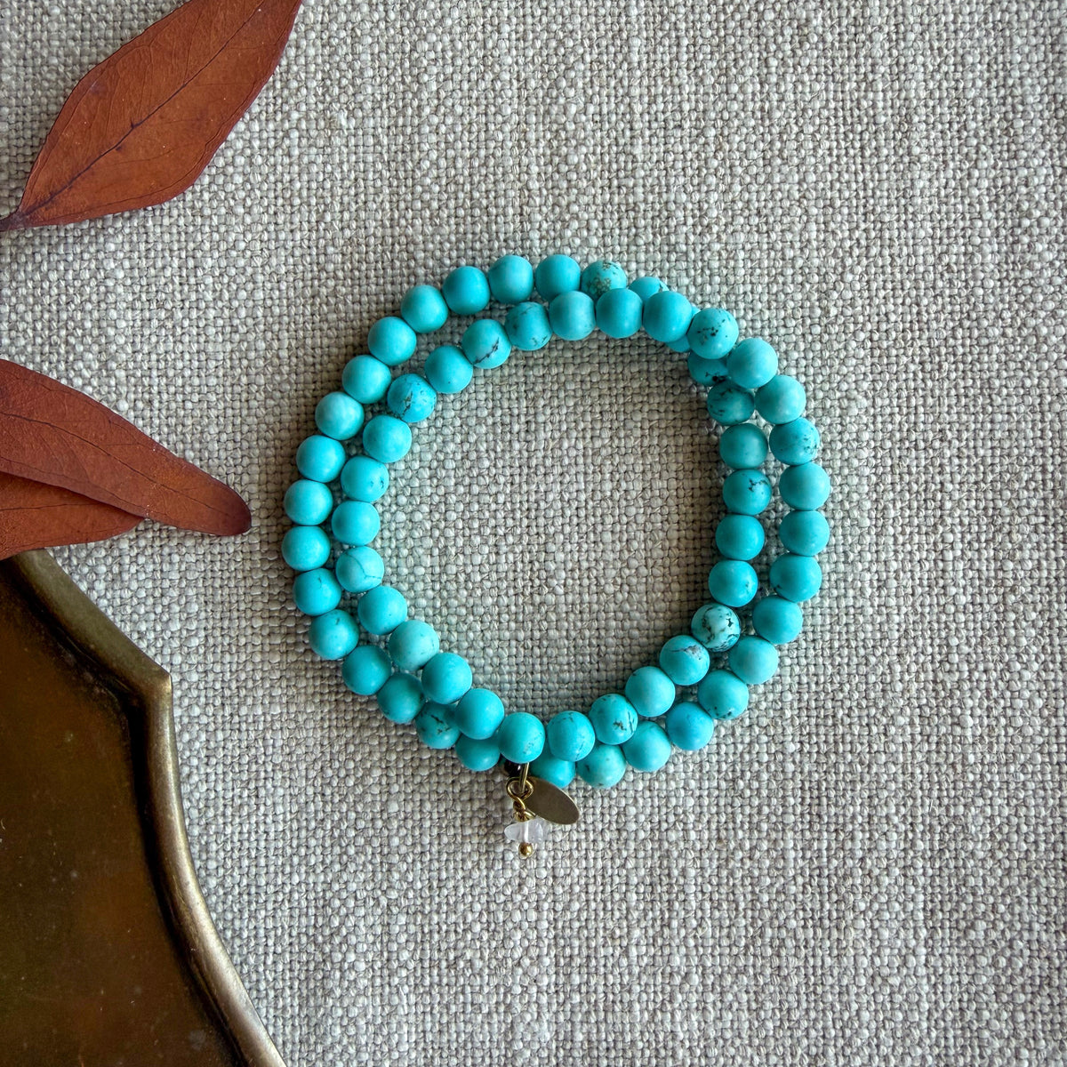 MATTE TURQUOISE WRAP BRACELET