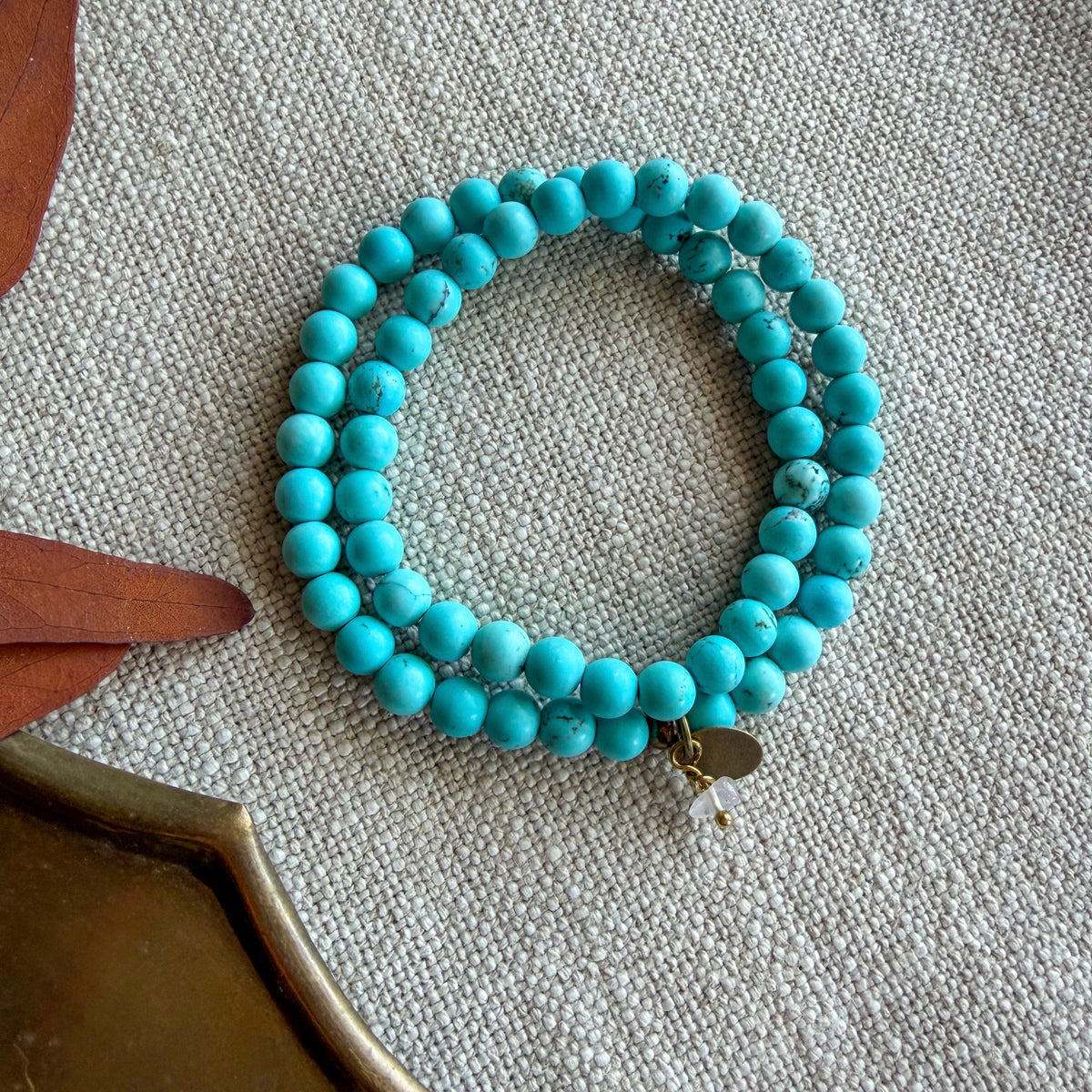MATTE TURQUOISE WRAP BRACELET