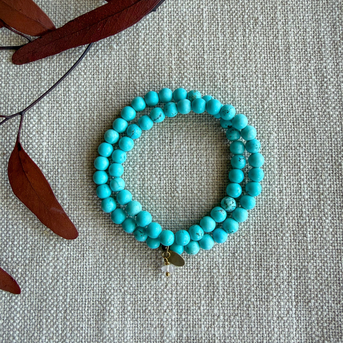 MATTE TURQUOISE WRAP BRACELET