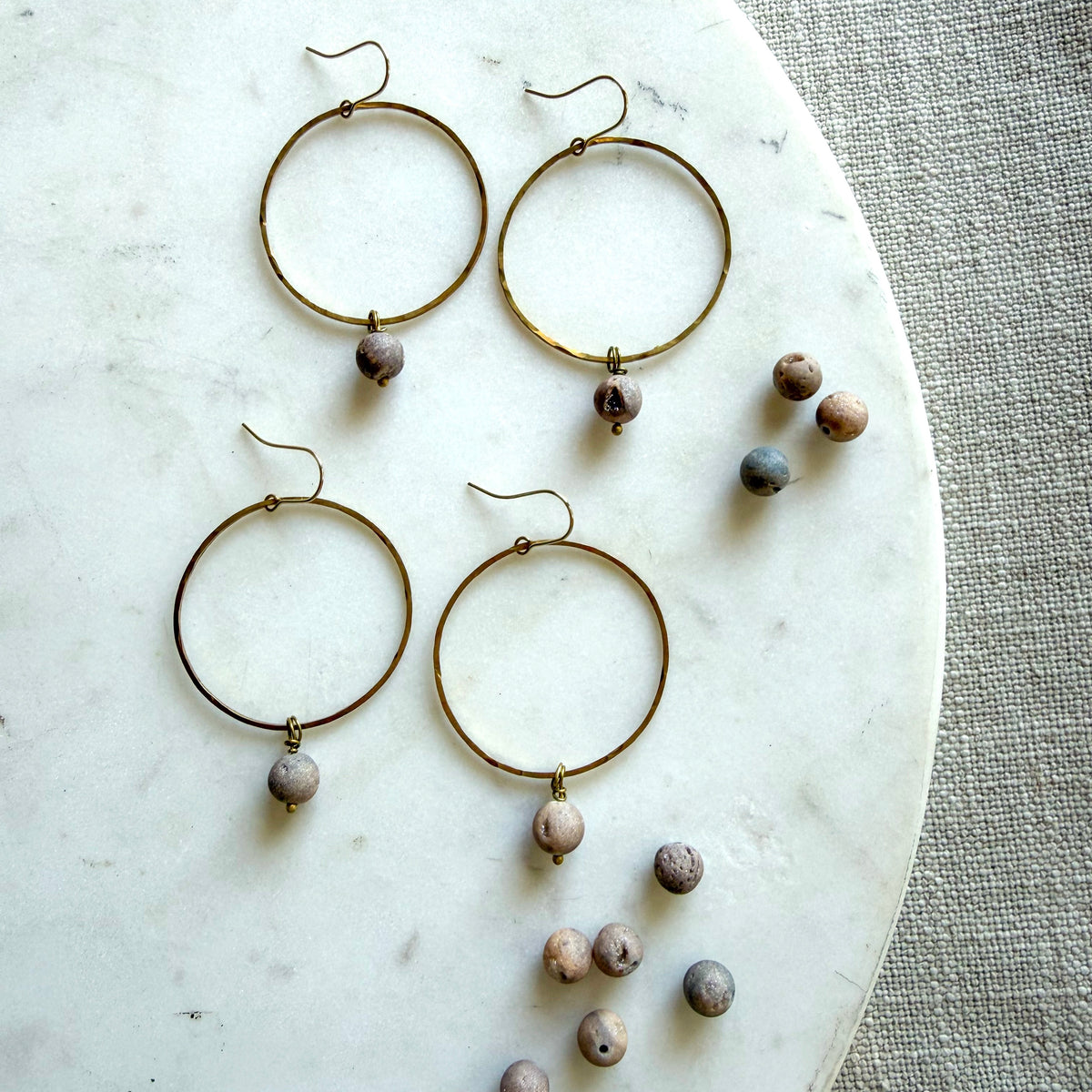 DRUZY HAMMERED HOOPS