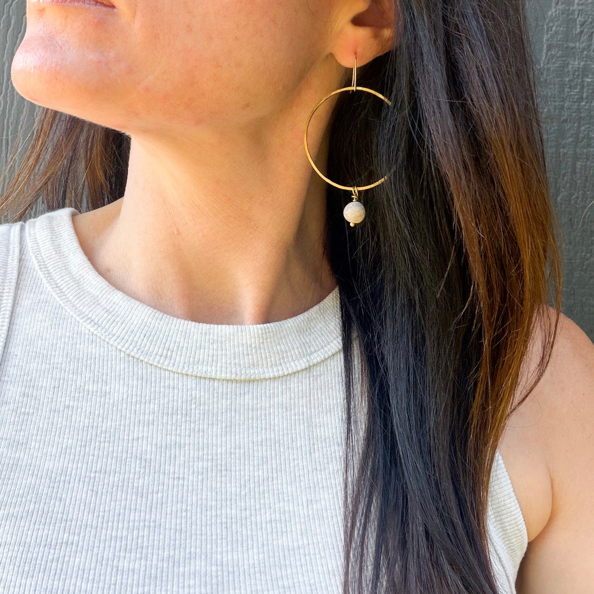 DRUZY HAMMERED HOOPS