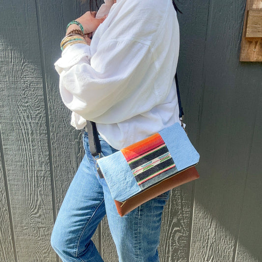 FOLDOVER CROSSBODY - Desert Horizon/Denim