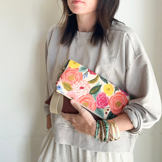 FOLDOVER CLUTCH- Summer Floral- A
