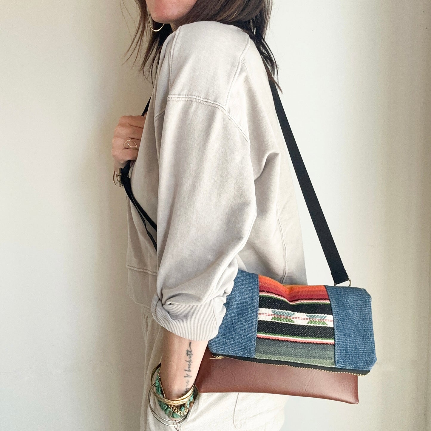 FOLDOVER CROSSBODY - Desert Horizon/Denim