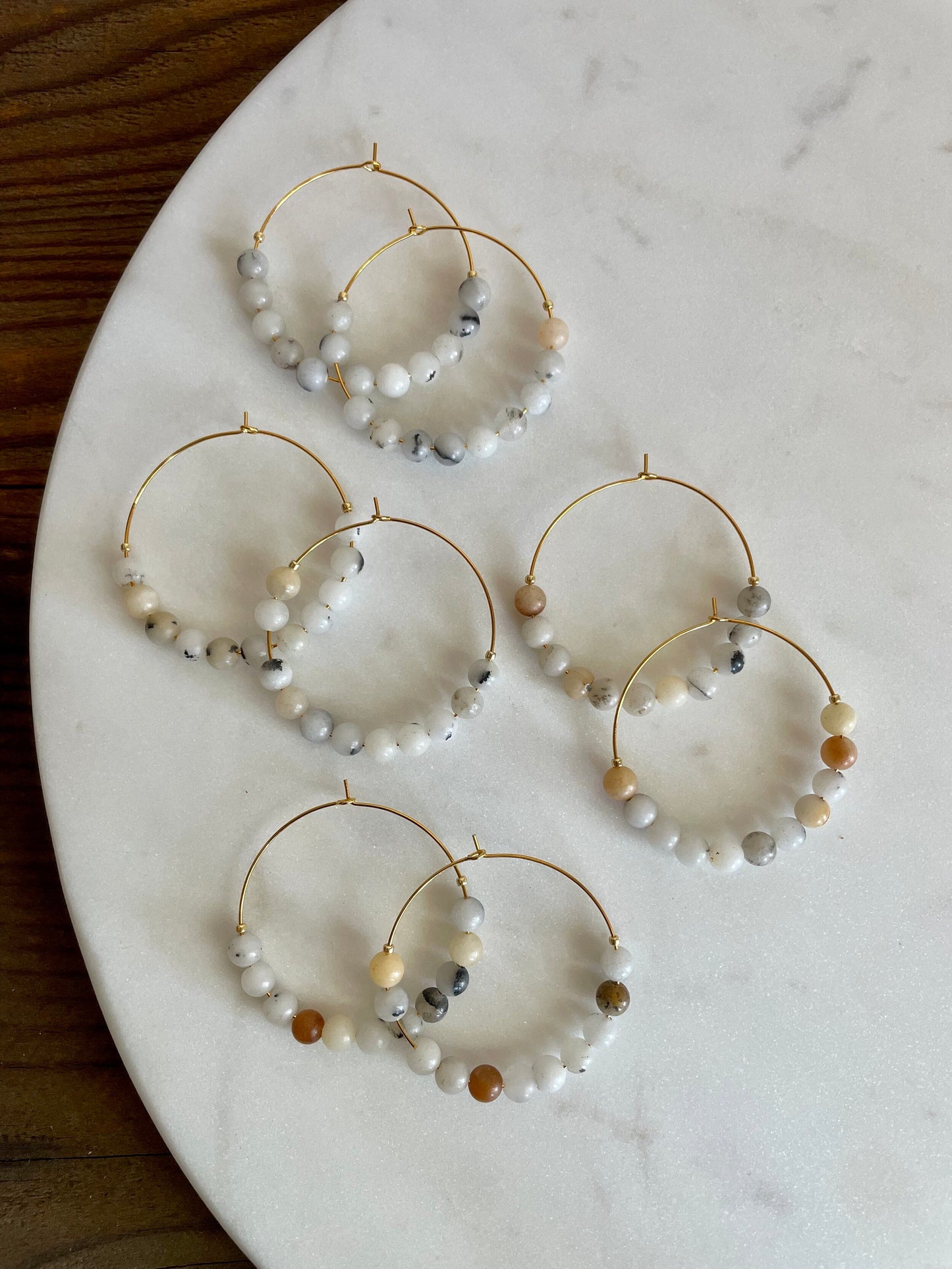 Gypsy Hoops- Quartz